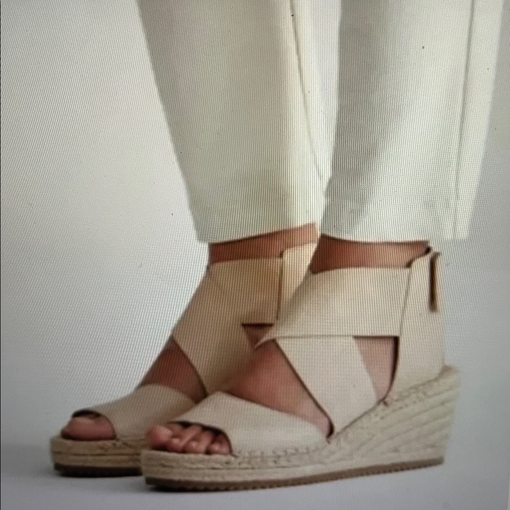 NWOT Eileen Fisher Women’s Willow Platform Wedge Espadrille Sandals